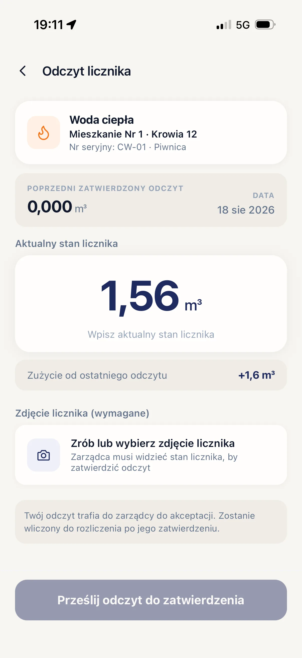 Aplikacja apparto — odczyt licznika ze zdjęciem